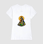 Camiseta Mãe Aparecida Bandeira Brasil