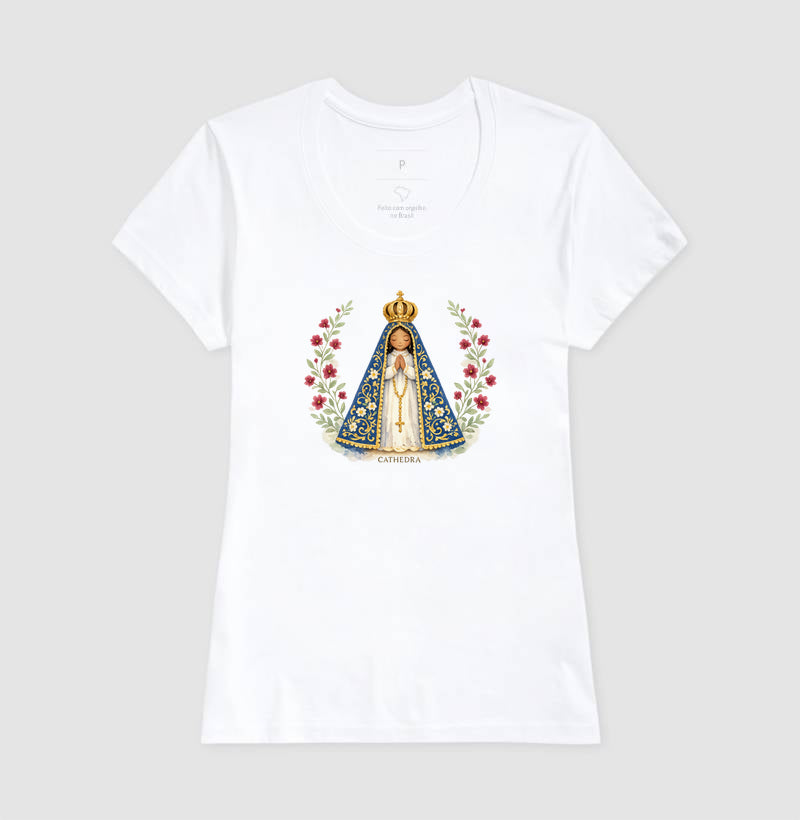 Camiseta Nossa Senhora Aparecida Aquarela