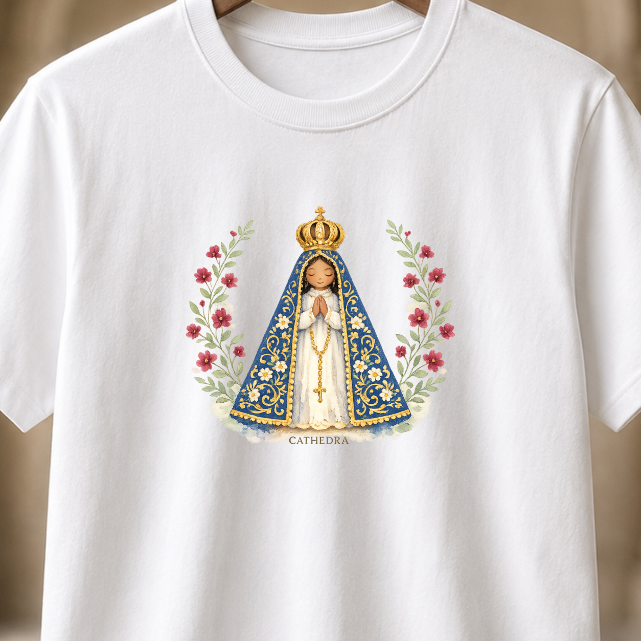 Camiseta Nossa Senhora Aparecida Aquarela
